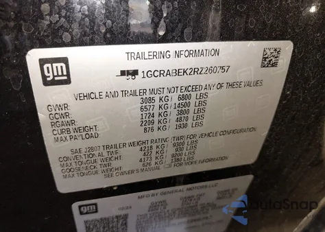 2024 Chevrolet Silverado 1500 2Wd Standard Bed Custom from USA, damaged, VIN 1GCRABEK2RZ260757